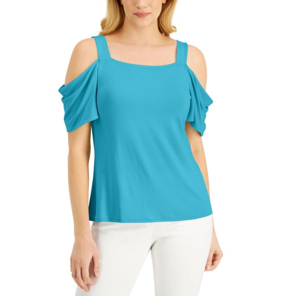 JM Collection Cold Shoulder Top